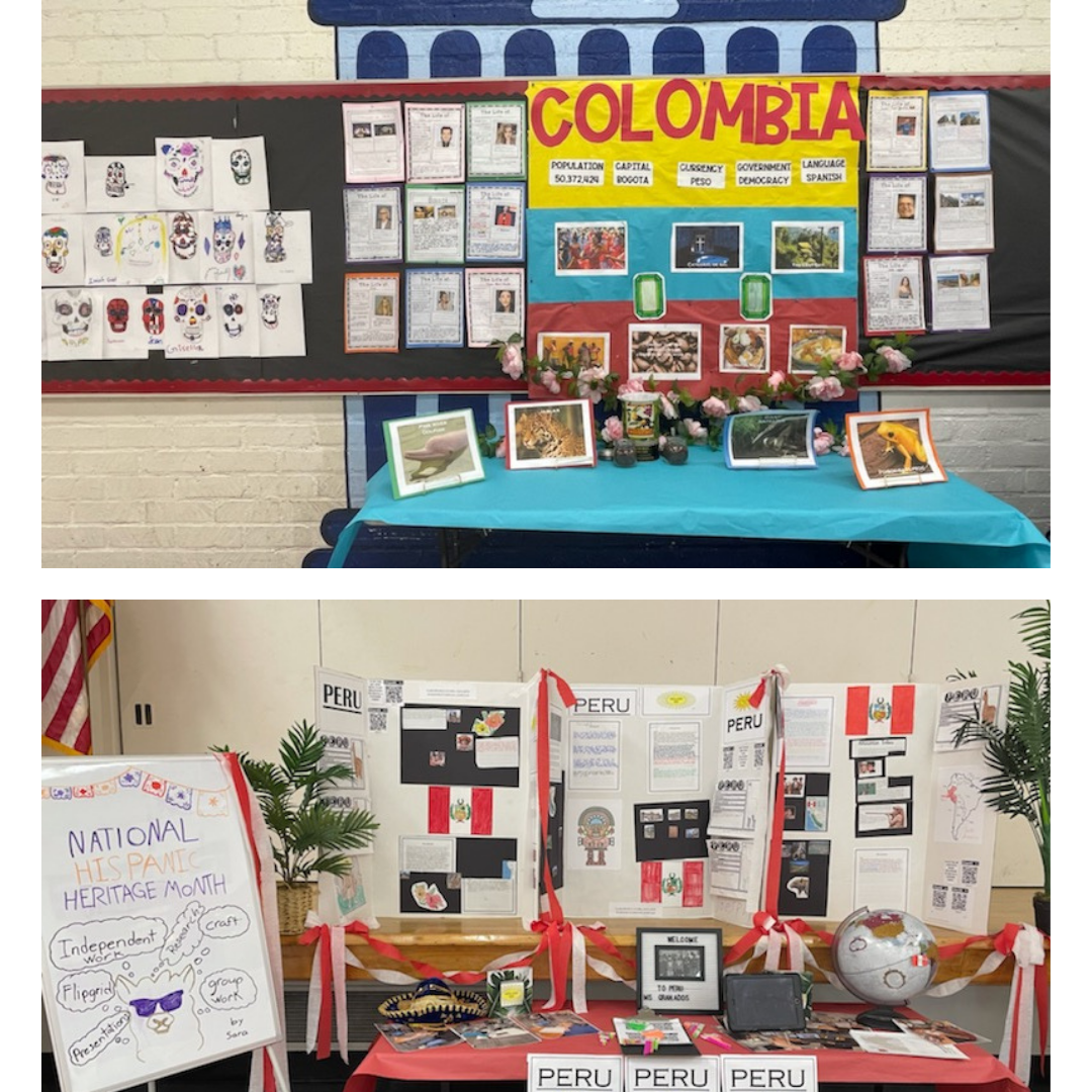 Peru and Colombia displays